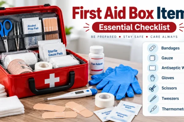 first aid box items