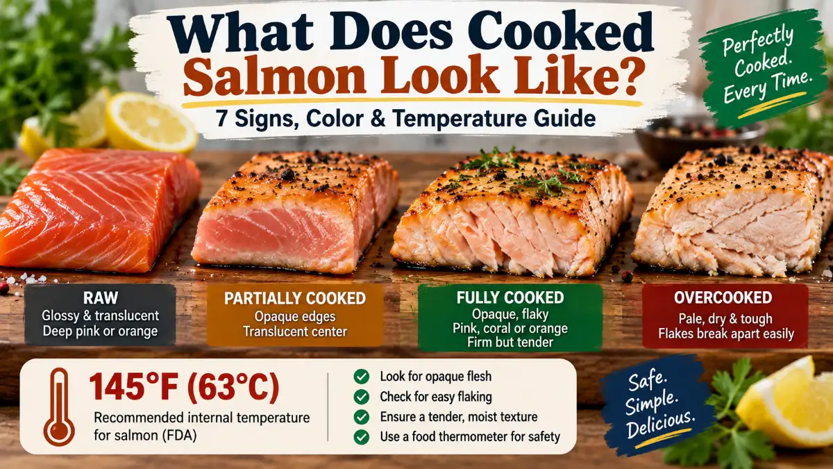 what does cooked salmon look like